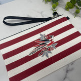 Broderie Perse zippy pouch