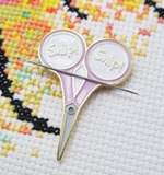 Scissors needle minder