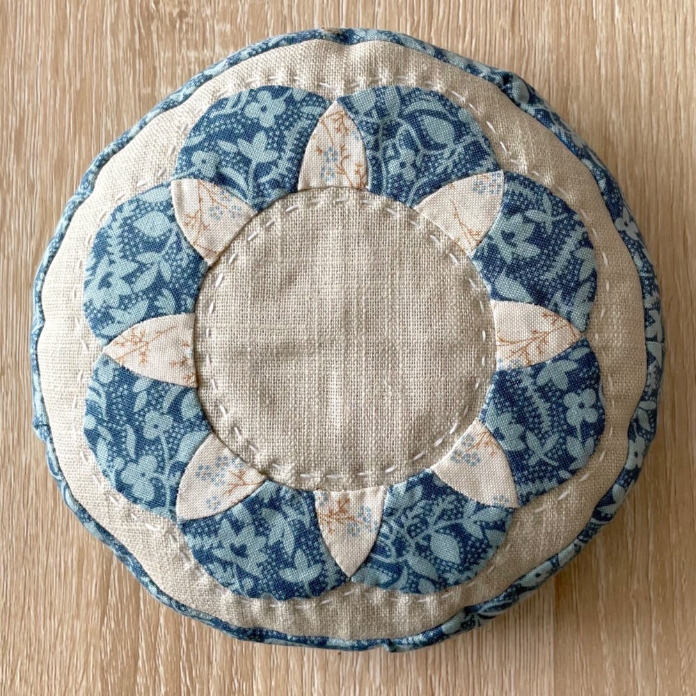 EPP Pincushion Kit in Dusty Blues - Patchwork Pincushion Kit