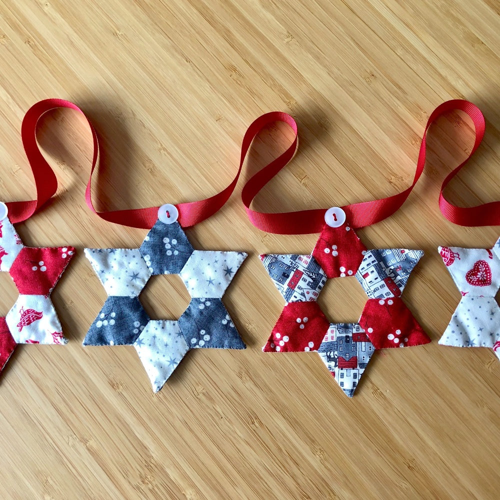 EPP Star Bunting Kit in Christmas Scandi
