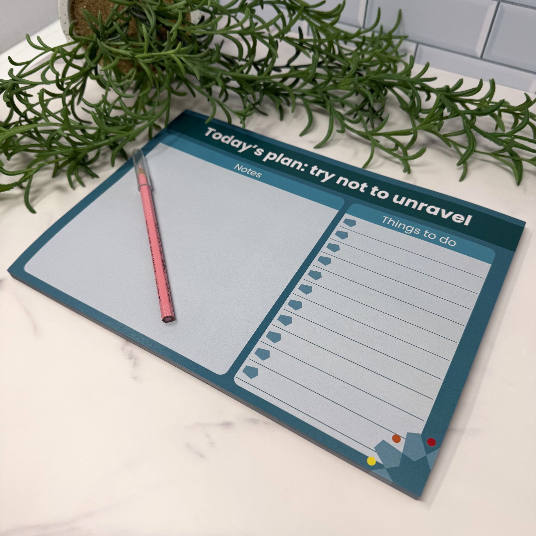 A4 Tear-Off Desk Planner Pads | Funny “Days Don’t Go to Plan” Planners