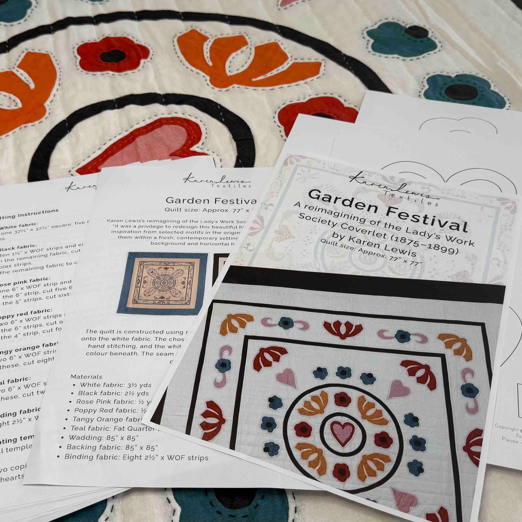 Garden Festival Quilt Pattern by Karen Lewis