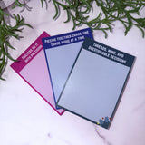 A6 Quilting Notepads for Quilters | Stitch, Swear & Keep Going