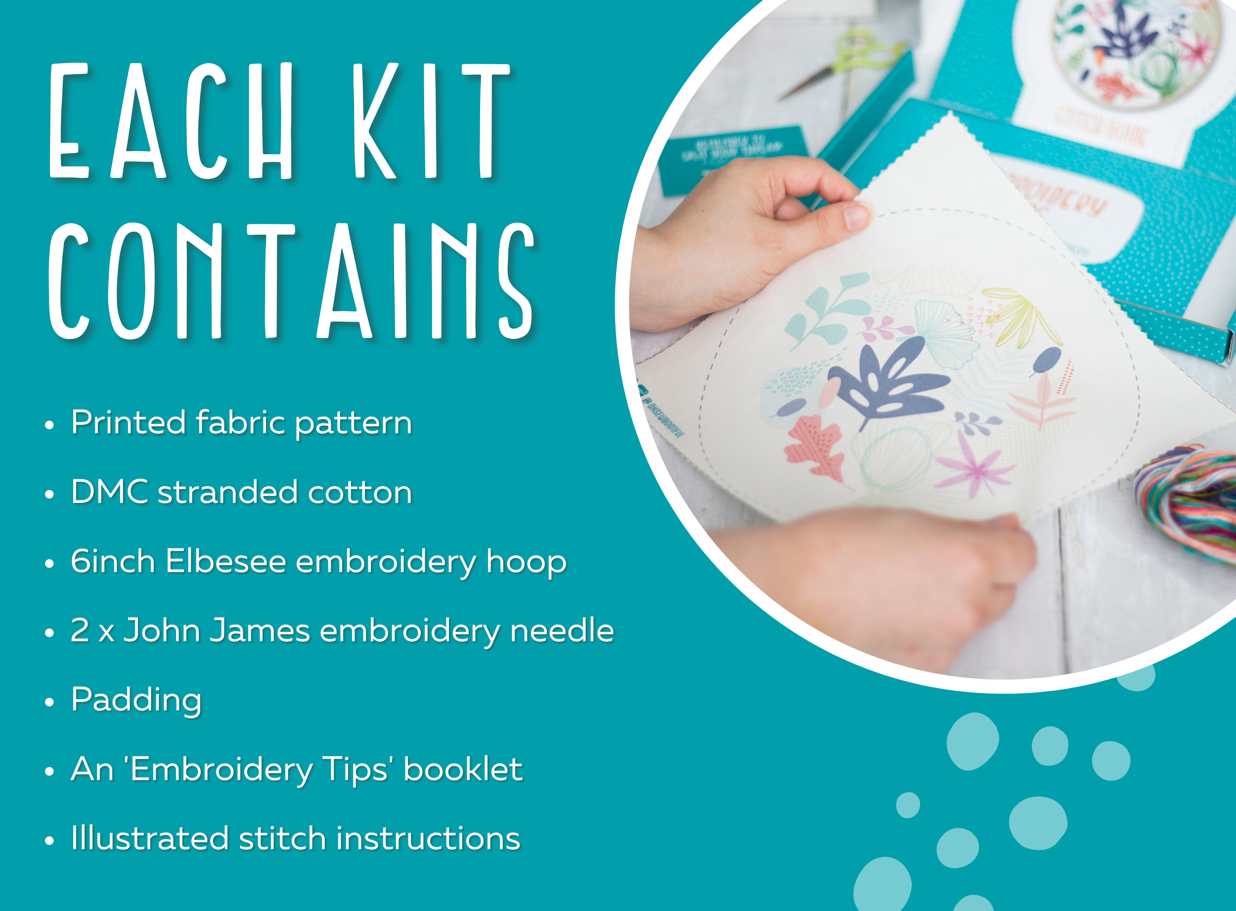 She Blooms Feminist Handmade Embroidery Kit Hoop Art