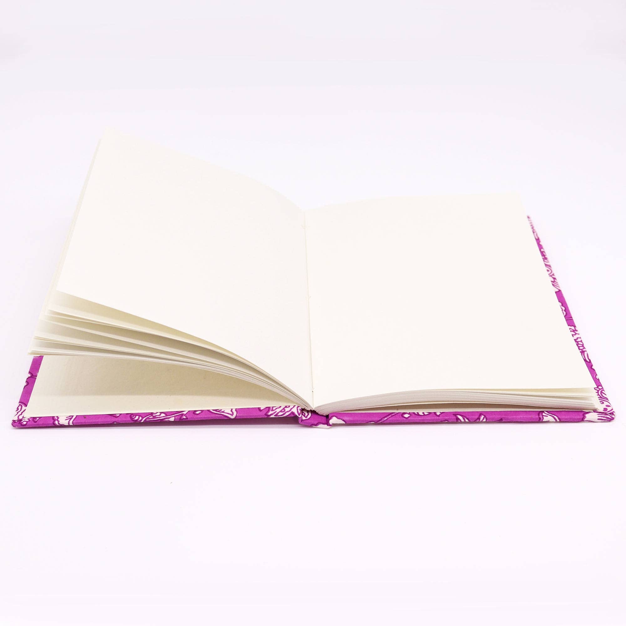 A5 Cotton Bound Notebook - Floral Fuchsia