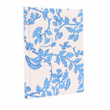 A5 Cotton Bound Notebook - Floral Pale Blu