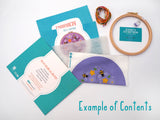 She Blooms Feminist Handmade Embroidery Kit Hoop Art