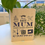 The best mums quilt A6 linen notebook