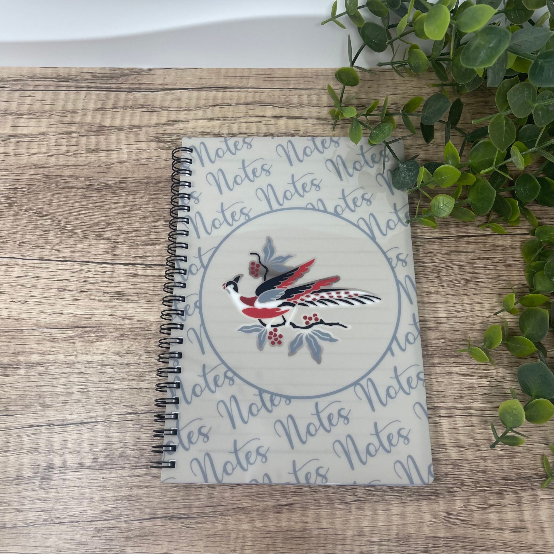 Broderie Perse Bird Motif A5 Lined Notebook