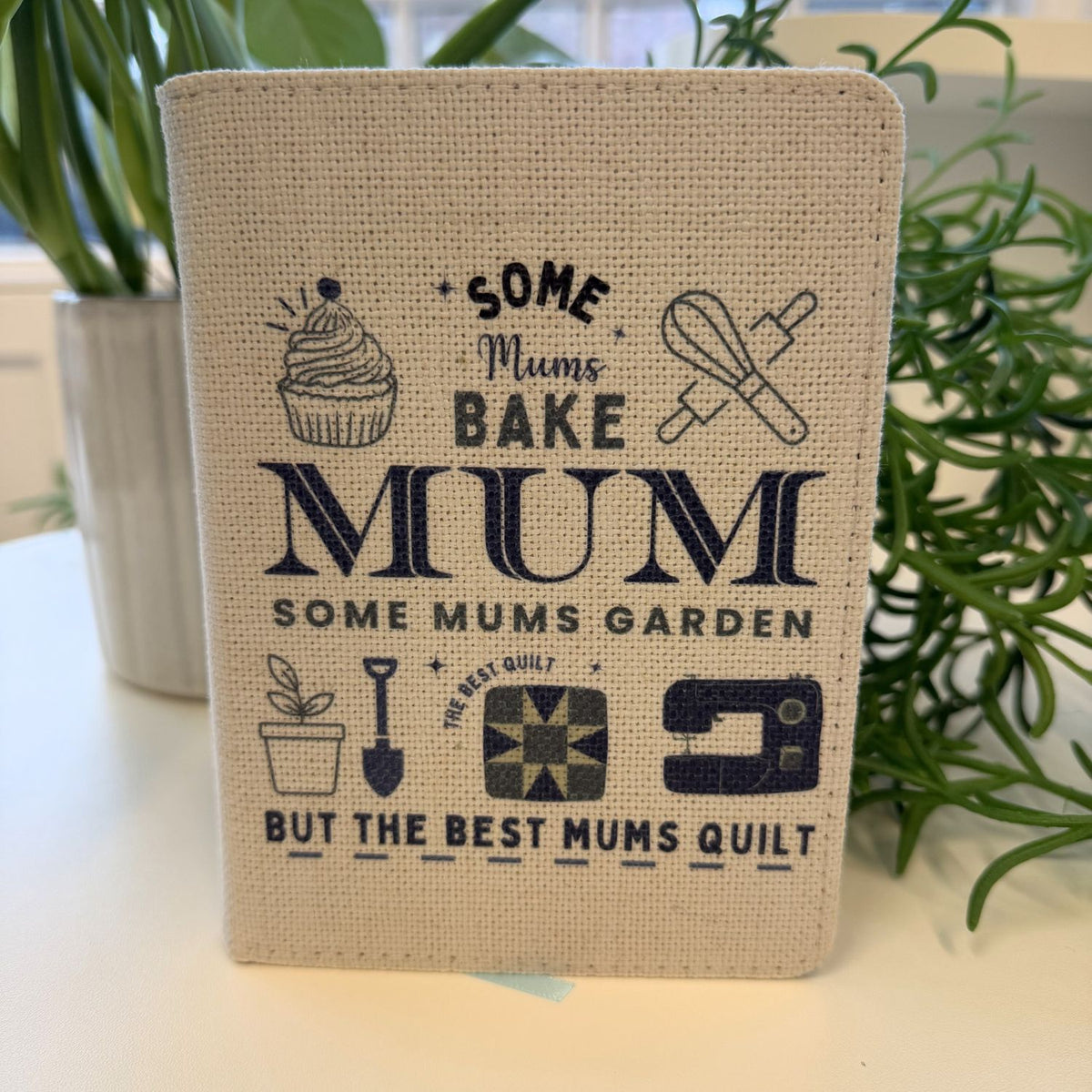 The best mums quilt A6 linen notebook