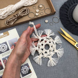 Macramé kit - Christmas Snowflake Decorations