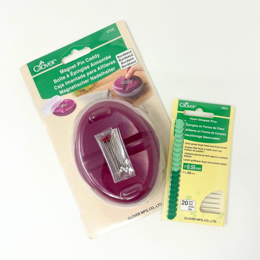 Clover Magnet Pin Caddy & Heart Shape Pins