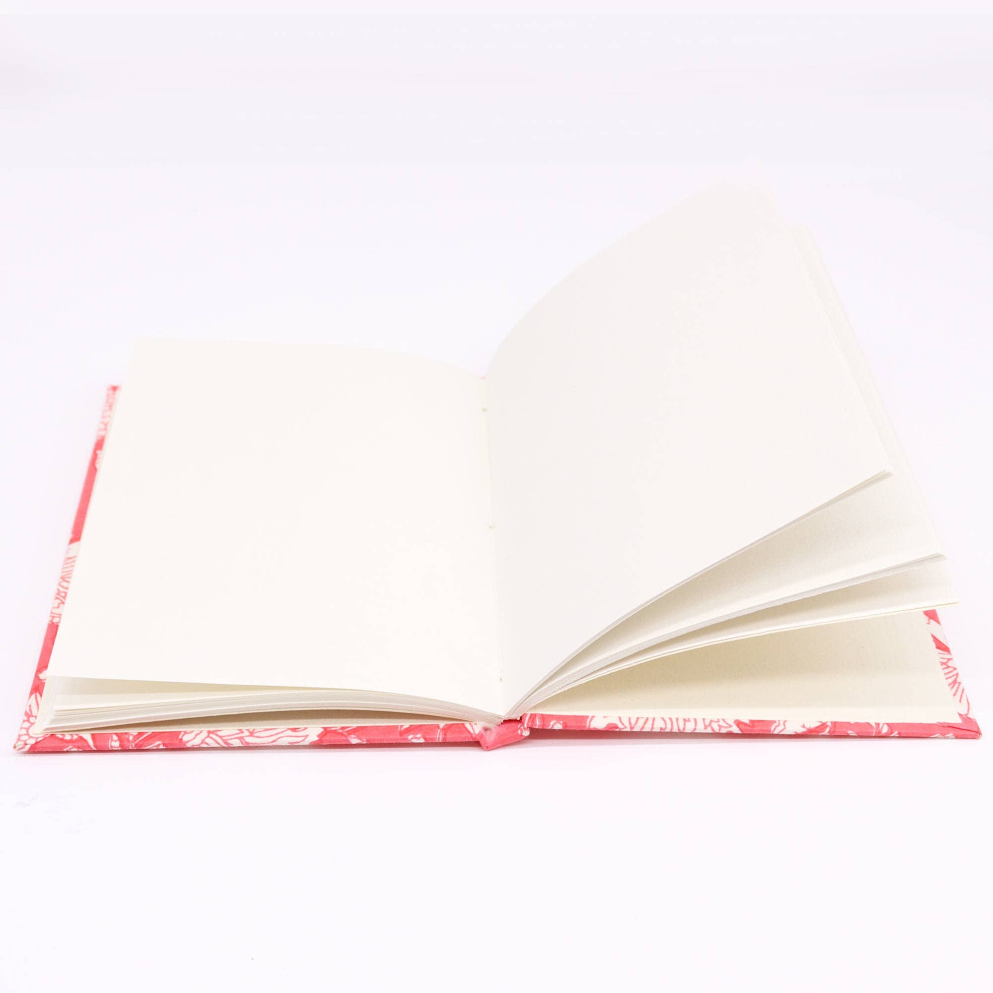 A5 Cotton Bound Notebook - Floral pink