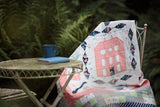 Red Manor House Pattern House Block