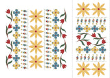 Decorative Floral Free Motion Quilting Kit in Heritage Yellow